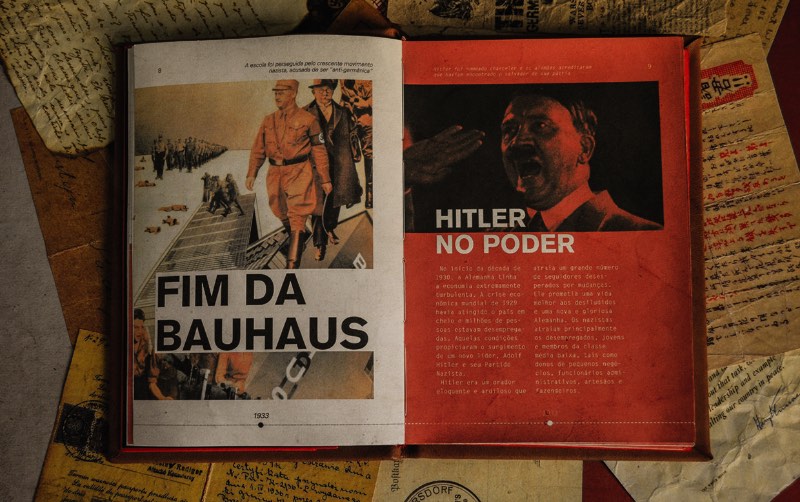 Linhas de guerra 1933-45 é o nome desse livro objeto criado pelo estudante de design Gustavo Vitulo como projeto final no curso de Design Gráfico da UEMG. O objetivo do trabalho foi de refletir sobre a influência da Segunda Guerra Mundial na história do design editorial e gráfico. 