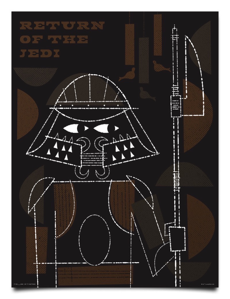 Ty Mattson cresceu no final dos anos setenta e, claro que, Star Wars foram uma grande influência visual para ele. Agora, com o lançamento de uma nova trilogia, ele se deparou com o desafio de usar seu estilo de ilustração para criar posters para a trilogia original da série. 
