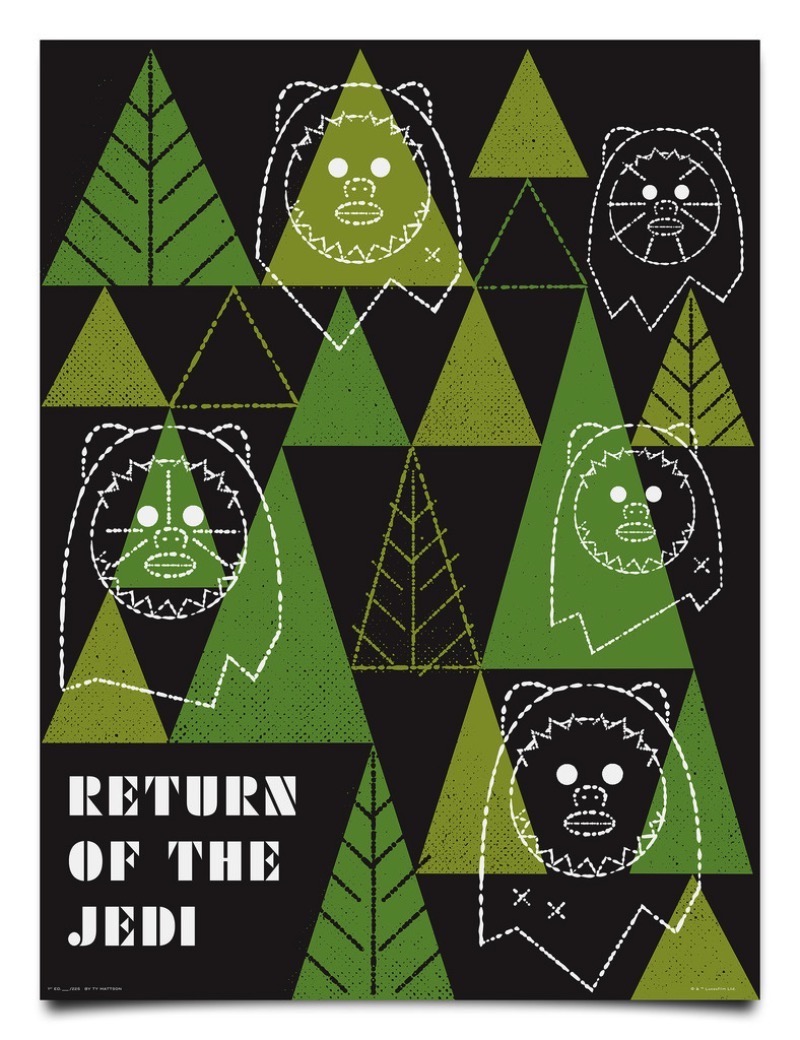 Ty Mattson cresceu no final dos anos setenta e, claro que, Star Wars foram uma grande influência visual para ele. Agora, com o lançamento de uma nova trilogia, ele se deparou com o desafio de usar seu estilo de ilustração para criar posters para a trilogia original da série. 