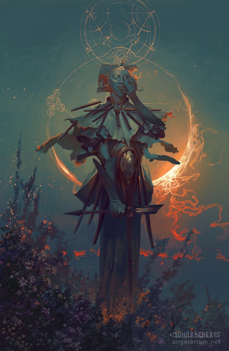 Em tempos antigos, The Watchers eram anjos que vieram para a Terra para ajudar os humanos com o Universo. Mas eles se tornaram orgulhosos demais e foram quase destruídos com o tempo. Essa é a história por trás de uma das criações do ilustrador americano Peter Mohrbacher. Nas imagens abaixo você vai poder ver algumas das ilustrações que ele criou para seu projeto chamado Angelarium. É lá que vivem suas criações e é lá que você pode aprender ainda mais sobre esse mundo de fantasia.