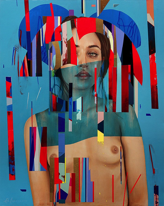 Já ando acompanhando o trabalho do Erik Jones tem alguns anos. Seja pelo instagram, facebook ou mesmo no seu portfolio online e sempre gosto de fazer uma visita a sua presença online para descobrir o que ele anda fazendo. Afinal, sua mistura de formas geométricas, caveiras e retratos femininos é inspirador e extremamente interessante.
