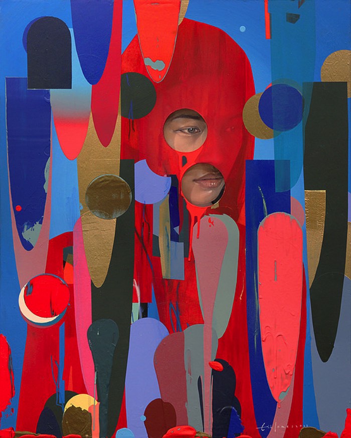 Já ando acompanhando o trabalho do Erik Jones tem alguns anos. Seja pelo instagram, facebook ou mesmo no seu portfolio online e sempre gosto de fazer uma visita a sua presença online para descobrir o que ele anda fazendo. Afinal, sua mistura de formas geométricas, caveiras e retratos femininos é inspirador e extremamente interessante.