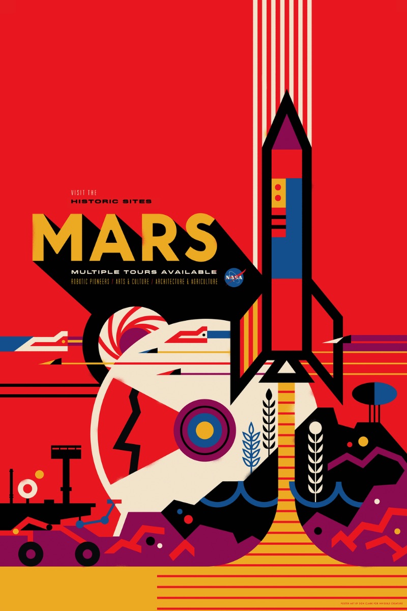 Essa semana, o escritório de design americano conhecido como Invisible Creature anunciou uma série de três posters criados para o Jet Propulsion Laboratory da NASA. Esses posters ilustrados foram feitos pela empresa para serem dados como presentes para a equipe do laboratório, incluindo ai todos os cientistas, engenheiros e oficiais do governo. No futuro, a NADA foi liberar, gratuitamente, cópias digitais do material e você pode comprar alguns posters direto no site do Invisible Creatures. 