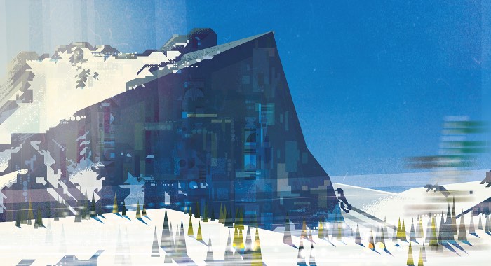 As ilustrações que você vai ver abaixo são paisagens geométricas criadas pelo artista britânico James Gilleard. Nessas imagens ele parece criar paisagens através de um filtro setentista que transforma tudo em algo geométrico e saudosista. Aparentemente, esse é um estilo visual novo que o ilustrador anda explorando e fico feliz de ver ilustradores experimentando com novos visuais e produzindo material de tão boa qualidade.