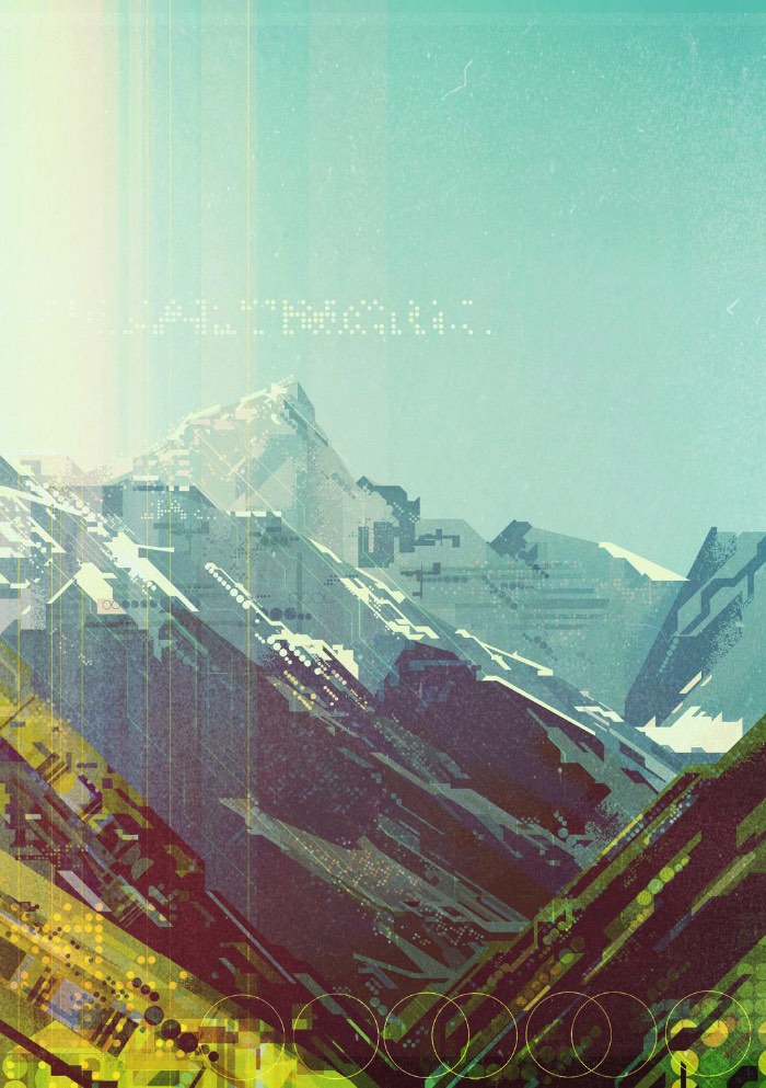 As ilustrações que você vai ver abaixo são paisagens geométricas criadas pelo artista britânico James Gilleard. Nessas imagens ele parece criar paisagens através de um filtro setentista que transforma tudo em algo geométrico e saudosista. Aparentemente, esse é um estilo visual novo que o ilustrador anda explorando e fico feliz de ver ilustradores experimentando com novos visuais e produzindo material de tão boa qualidade.