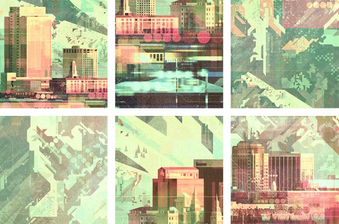 As ilustrações que você vai ver abaixo são paisagens geométricas criadas pelo artista britânico James Gilleard. Nessas imagens ele parece criar paisagens através de um filtro setentista que transforma tudo em algo geométrico e saudosista. Aparentemente, esse é um estilo visual novo que o ilustrador anda explorando e fico feliz de ver ilustradores experimentando com novos visuais e produzindo material de tão boa qualidade.
