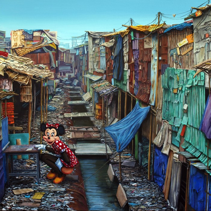 Jeff Gillette é um artista cujas pinturas seguem uma estética que analisa e estuda os padrões visuais e a estruturas criadas pelos seres humanos. Mas seu foco não é a arquitetura das grandes cidades, repletas de prédios cobertos de vidro e casa com varandas e vasos de plantas. Seu foco é outro: as favelas da América do Sul e da Índia. Para o artista, existe algo caótico e desesperador na aparência desses locais e é essa honestidade crua que transformaram esses locais no foco do seu trabalho. 