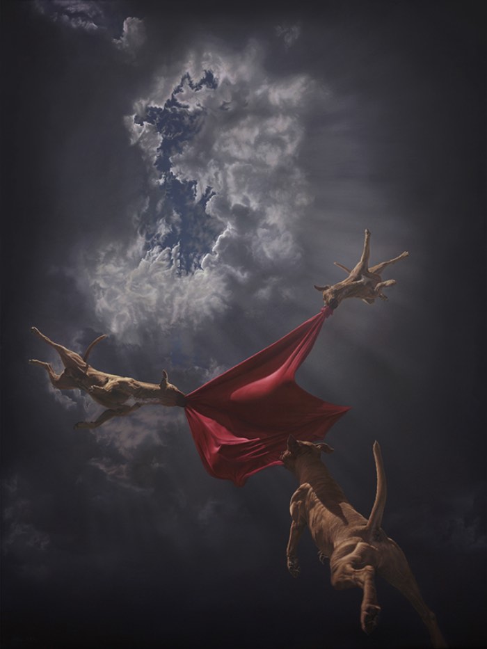 Observar as pinturas criadas por Joel Rea é como viajar no tempo para uma época onde o romantismo ainda fazia sentido como estilo artístico. Foi nesse movimento artístico que encontrei mais detalhes em comum com o que o artista australiano produz. Mas, seu trabalho é mais complexo do que isso. Tanto que ele resolveu chamar seu estilo de pinturas de Surrealismo Contemporâneo e, por incrível que pareça, isso faz muito sentido. 