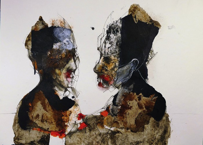 Nas tragédias clássicas, a existência do herói é forjada pela sua morte. E o trabalho de Eric Lacombe parece mostrar a mesma coisa. Nas ilustrações e pinturas desse artista francês você consegue enxergar uma ansiedade pela morte que carrega um certo ar de heroísmo. Ar esse que mostra um certo olhar em direção ao seu próprio fim. Como se o artista estivesse mostrando apenas o que ele sabe que vai acontecer em breve.