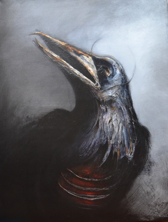 Nas tragédias clássicas, a existência do herói é forjada pela sua morte. E o trabalho de Eric Lacombe parece mostrar a mesma coisa. Nas ilustrações e pinturas desse artista francês você consegue enxergar uma ansiedade pela morte que carrega um certo ar de heroísmo. Ar esse que mostra um certo olhar em direção ao seu próprio fim. Como se o artista estivesse mostrando apenas o que ele sabe que vai acontecer em breve.