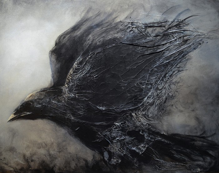 Nas tragédias clássicas, a existência do herói é forjada pela sua morte. E o trabalho de Eric Lacombe parece mostrar a mesma coisa. Nas ilustrações e pinturas desse artista francês você consegue enxergar uma ansiedade pela morte que carrega um certo ar de heroísmo. Ar esse que mostra um certo olhar em direção ao seu próprio fim. Como se o artista estivesse mostrando apenas o que ele sabe que vai acontecer em breve.