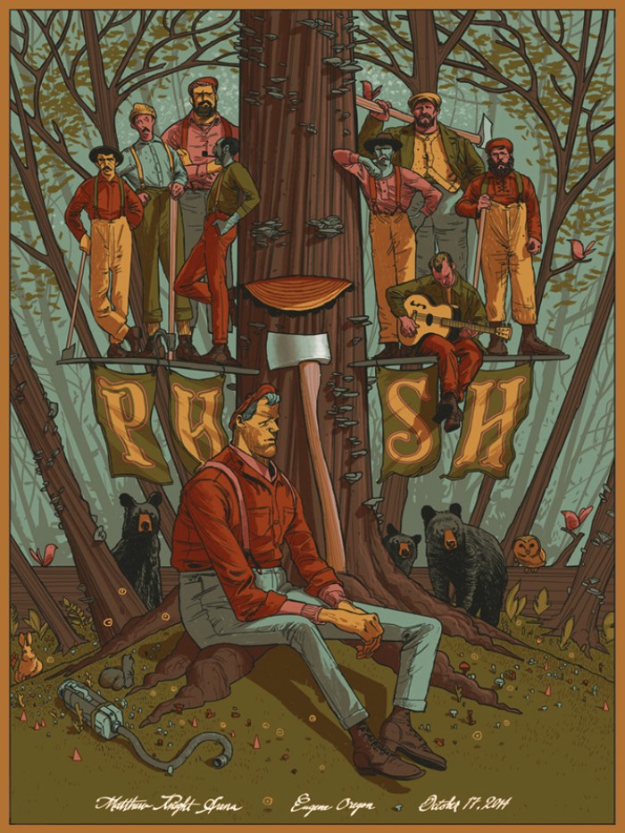 Rich Kelly é mais que um ilustrador. Ele é um artista. Foi esse meu raciocínio quando descobri seu portfolio e passei meus momentos perdidos entre seus posters para shows e filmes e tudo mais que consegui encontrar por lá.