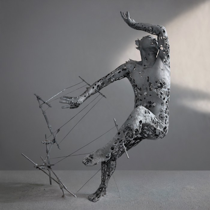 Os cenários criados pelo japonês Yuichi Ikehata misturam o digital e o físico, destruindo as fronteiras que separam a realidade da ficção. Na sua série Fragments of Long Term Memory, ele ainda explora um pouco da natureza fragmentada da memória e como ela poderia existir fisicamente e é um dos grandes destaques do seu portfolio. Portfolio esse que, durante vários momentos, me confundiu. E eu sem saber se suas imagens era digitais ou reais, acabei tendendo a renderização 3D e acabei errado.
