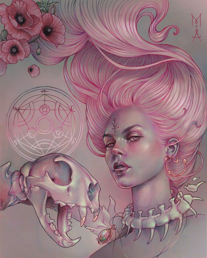 Marta Adán é uma ilustradora espanhola baseada em Castellón de la Plana cujo trabalho é voltado para figuras femininas. Figuras essas que aparecem em ilustrações bem coloridas e feitas a mão.