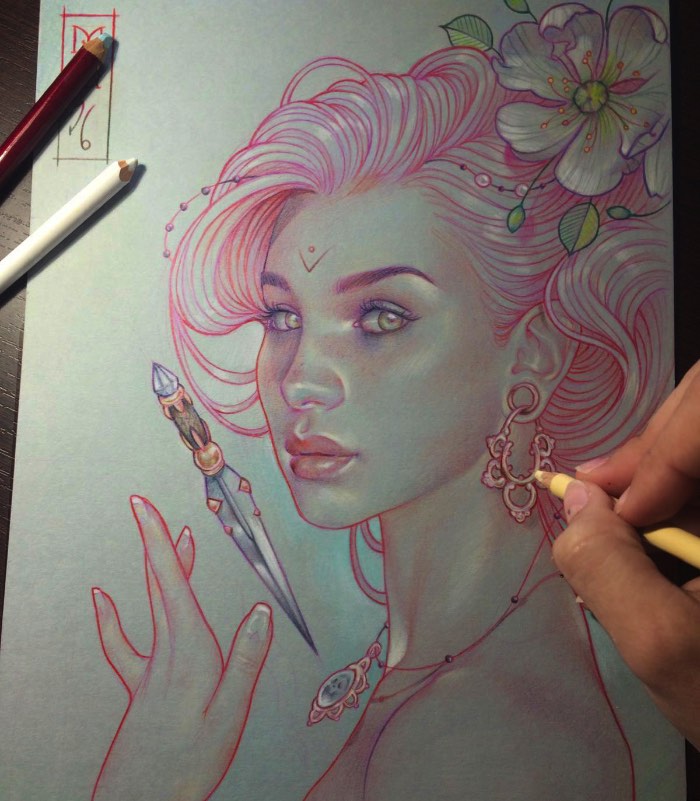 Marta Adán é uma ilustradora espanhola baseada em Castellón de la Plana cujo trabalho é voltado para figuras femininas. Figuras essas que aparecem em ilustrações bem coloridas e feitas a mão.
