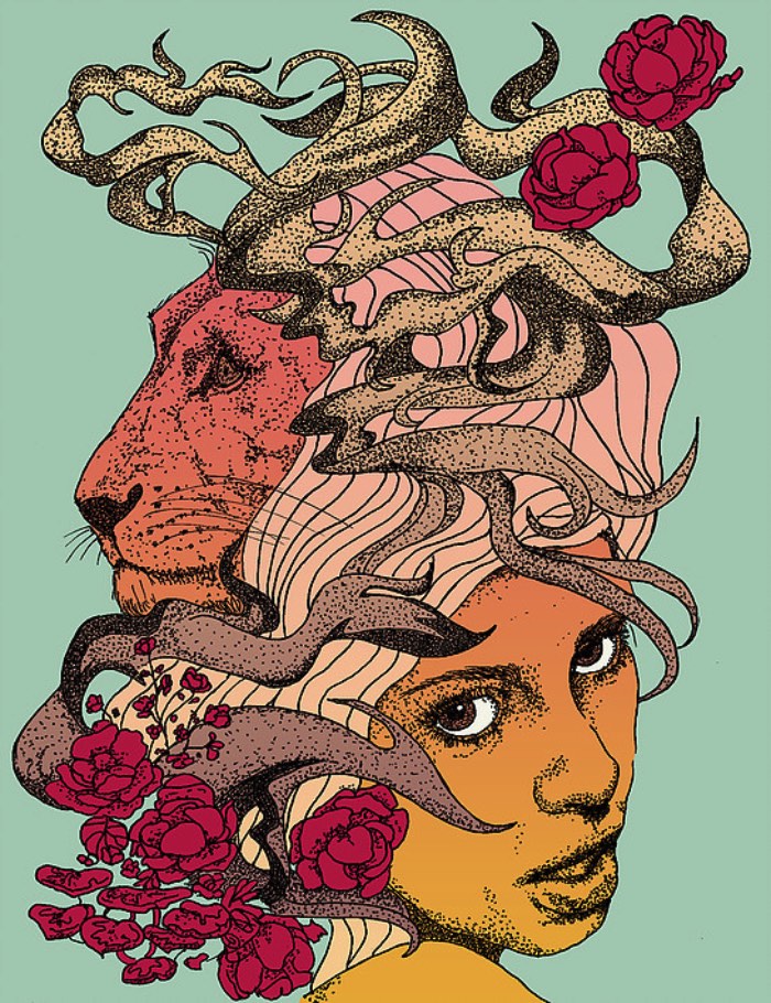 Britta Buescher é uma designer, ilustradora e artista de poster de rock e foi assim que eu conheci o trabalho dela. Foi através desse poster do Kvelertak que resolvi investigar o autor do material e me deparei com o portfolio da designer, repleto de mais posters, arte e muito design. Aqui, vou ficar focado apenas nos posters e na arte mas você pode ver mais do seu trabalho direto no link no final desse artigo.