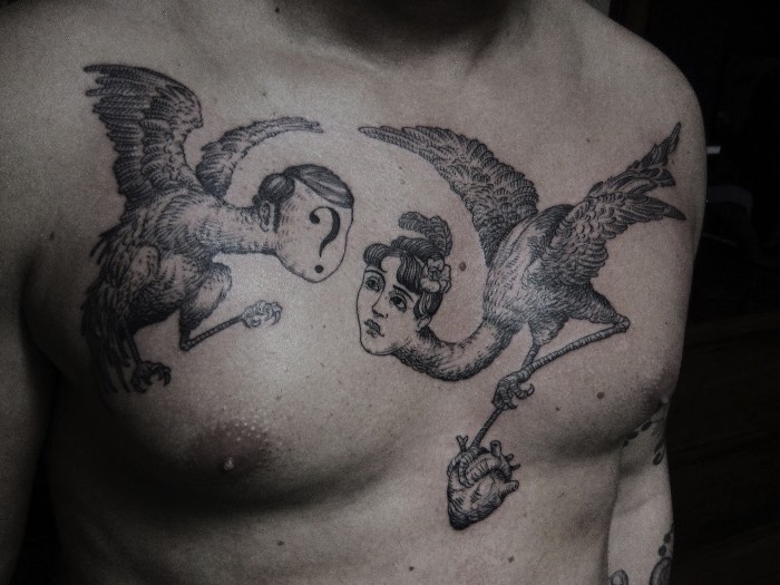 Algumas pessoas podem achar que tatuagens de animais em pedaços podem parecer um pouco macabras mas o trabalho de tatuagem de Ottorino D’Ambra não tem nada disso. E, ele seleciona animais como tema de seu trabalho por considerar que eles são mais próximos de nós do que pensamos. Então, quando ele os dilacera em suas ilustrações, ele quer apenas mostrar o que está escondido dentro deles. O que pode soar bem pesado mas, como pode ser visto nas imagens abaixo, não tem nada disso.