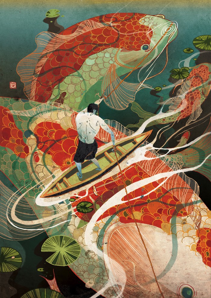 Victo Ngai cria arte e ilustrações para jornais e revistas como New York Times. Ela também ilustra livros e trabalha com publicidade, produzindo campanhas para empresas como McDonalds, Lufthansa e General Electric.