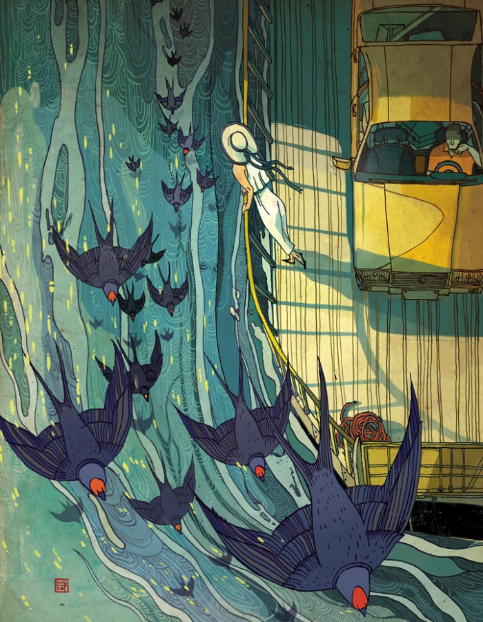 Victo Ngai cria arte e ilustrações para jornais e revistas como New York Times. Ela também ilustra livros e trabalha com publicidade, produzindo campanhas para empresas como McDonalds, Lufthansa e General Electric.