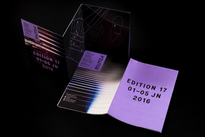 Mutek é um festival internacional de música eletrônica e arte digital que acontece anualmente em Montreal entre o final de Maio e o início de Junho. Para a sua 17º edição, o pessoal da Nouvelle Administration foi responsável por criar uma nova identidade visual que pudesse ser representada em todos materiais criados para a divulgação do evento.