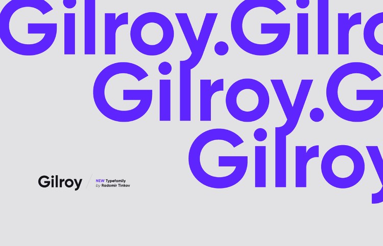 Gilroy é o nome dessa fonte moderna que segue o visual sem serifas com um toque geométrico, criação de Radomir Tinkov lá da Bulgária. A versão paga dessa família tipográfica vem com vinte pesos diferentes e suas versões em itálico. Se você gostou do que viu aqui no nosso artigo, você pode fazer o download gratuito da versão Light e da versão Extra Bold para experimentar o design e pensar duas vezes antes de comprar essa enorme família tipográfica.