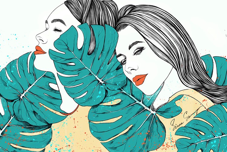 Siena Summers é uma ilustradora americana com um traço voltado para o mundo da moda e que, por várias vezes, me lembra os rápidos rascunhos que alguns artistas fazem. 