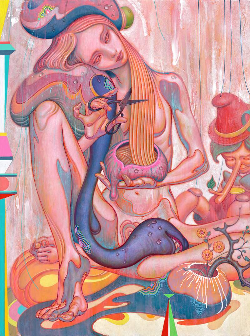 Se deparar com o trabalho de ilustração e arte de James Jean é como mergulhar em um mundo alucinatório onde tudo segue uma lógica particular. Com suas próprias dimensões, lógicas e fluxo de tempo. É realmente um mundo diferente onde você não consegue distinguir entre o que é tranquilo e o que é tumultuoso. É confuso e mesmo assim, é maravilhoso.
