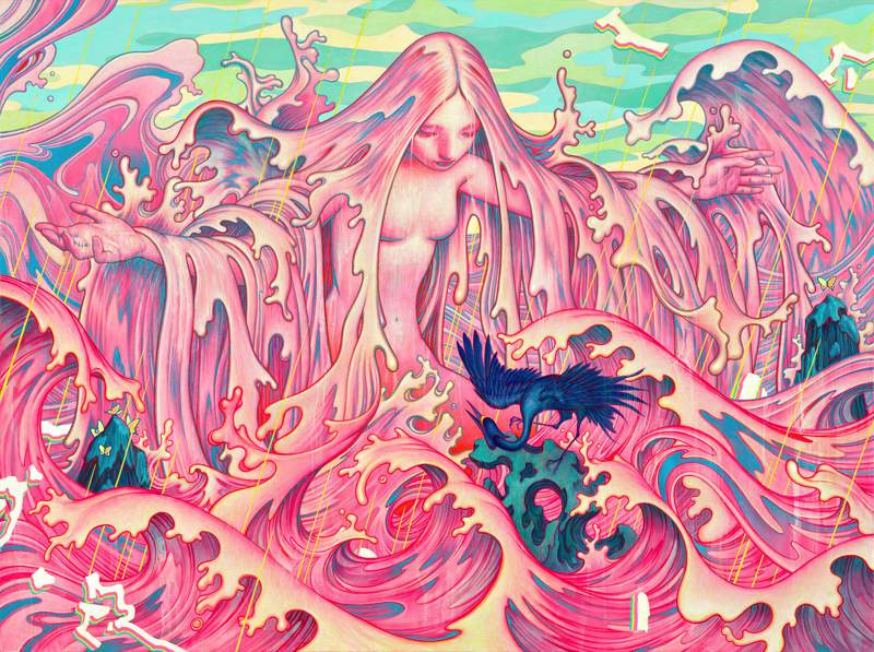 Se deparar com o trabalho de ilustração e arte de James Jean é como mergulhar em um mundo alucinatório onde tudo segue uma lógica particular. Com suas próprias dimensões, lógicas e fluxo de tempo. É realmente um mundo diferente onde você não consegue distinguir entre o que é tranquilo e o que é tumultuoso. É confuso e mesmo assim, é maravilhoso.