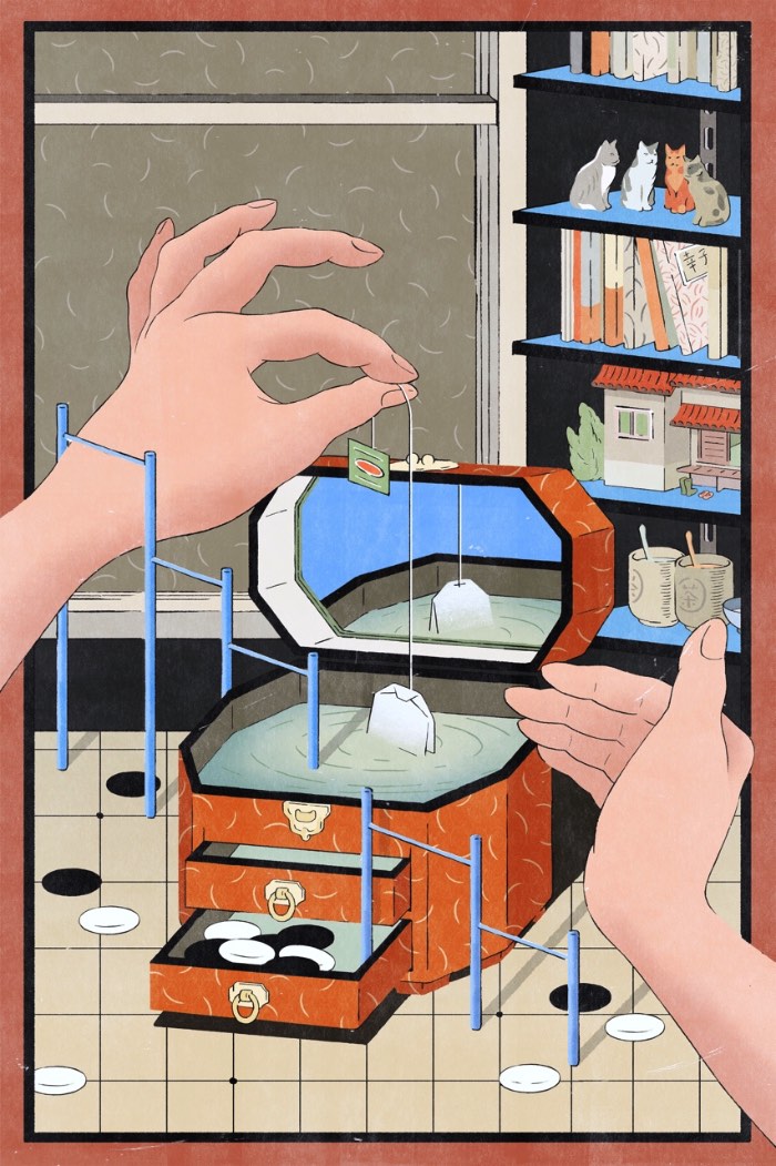 Jee-ook Choi é uma ilustradora coreana bem conhecida nos círculos de ilustração pelo mundo. Tudo culpa dos seus trabalhos surreais que tem como cenário ambientes que poderia ser descritos como charmosos. Acredito que foi isso que chamou a atenção do pessoal do BIFAN Festival e foi como eu cheguei a seu portfólio.