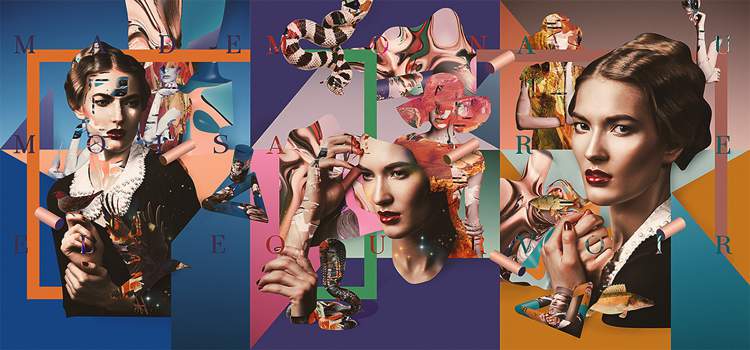 Portrait de Femme é uma série experimental de colagens digitais criada usando vários elementos do Adobe Stock imagens. De vetores a objetos 3D, de texturas a tipografia, passando por todas as imagens de mulheres que você vai ver abaixo. Criação do designer alemão Sebastian Onufszak que já apareceu aqui no blog, pelo menos, algumas vezes.