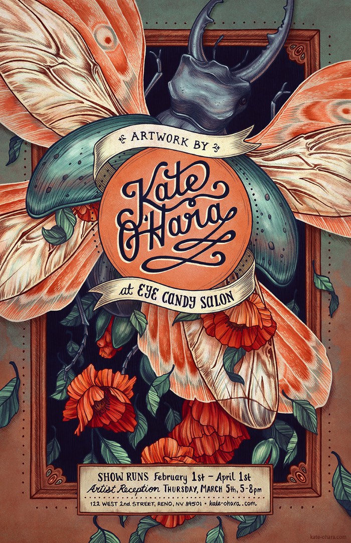 Kate O'Hara é o nome da ilustradora cujos trabalhos você vai ver aqui. Seu portfólio é repleto de belíssimos exemplos de desenhos de animais que, várias vezes, se misturam com a natureza numa espécie de chamado selvagem que tem resultados visuais bem interessantes. Seus traços orgânicos e suas combinações de cores, somados aos temas que ela usa, fazem com que seu portfólio de ilustração seja um dos mais interessantes que vi nas últimas semanas. 