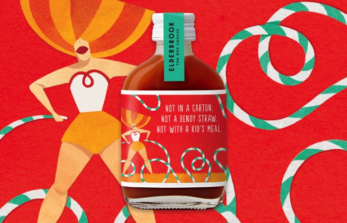 A Elderbrook Drinks surgiu em 2015, quando David Folkman e Craig Jones resolveram sair dos seus empregos na Innocent Drinks para criar a empresa dos seus sonhos. Para fazer tudo direitinho, eles chamaram o pessoal da & SMITH e We All Need Words para criar o visual dessa empresa e foi assim que fomos presenteados com as belíssimas embalagens ilustradas que você pode ver aqui nesse artigo. 