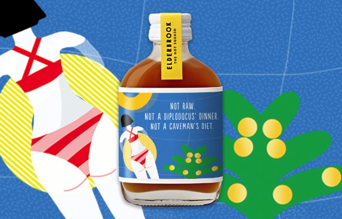 A Elderbrook Drinks surgiu em 2015, quando David Folkman e Craig Jones resolveram sair dos seus empregos na Innocent Drinks para criar a empresa dos seus sonhos. Para fazer tudo direitinho, eles chamaram o pessoal da & SMITH e We All Need Words para criar o visual dessa empresa e foi assim que fomos presenteados com as belíssimas embalagens ilustradas que você pode ver aqui nesse artigo. 