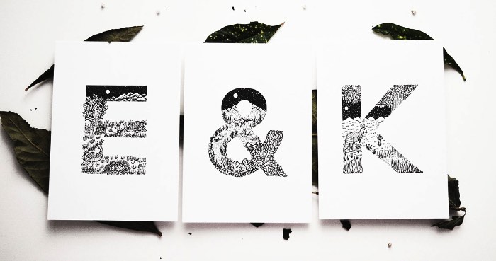 O alfabeto que você vai ver nas imagens abaixo é uma colaboração entre a ilustradora e designer Meni Chatzipanagiotou e a marca de tinta Tympan Ink. Juntos, eles trabalharam para criar uma série de ilustrações tipográficas. Ilustrações essas que mostram animais cujos nomes tem algo a ver com a letra a ser representada ali. Dessa forma, temos zebras na letra Z, camelos na letra C, leões na letra L e assim por diante. São quase 30 ilustrações que compõem esse complexo alfabeto animal, repleto de pequenos detalhes que contam tudo que você precisa saber sobre os animais em questão.