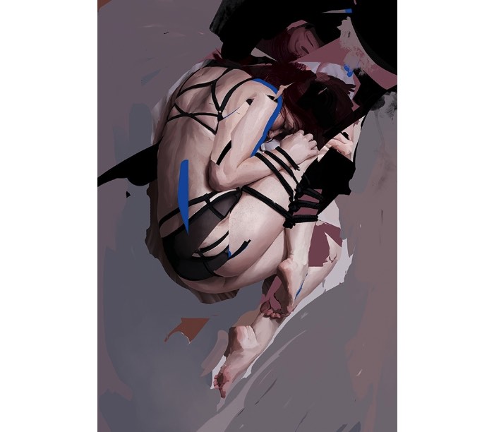 O trabalho de ilustração de Tyson McAdoo é focado quase que totalmente em retratos femininos figurativos. Todos eles feitos de forma digital e que brincam um pouco com uma estética incompleta e fraturada que acho bem interessante. Além do tema meio fetishista que combina bastante com todo o visual desenvolvido pelo ilustrador. A estética de Tyson McAdoo equilibra uma abstração com realismo que cria uma energia de poder feminino. Uma energia que eleva as mulheres fraturadas de suas ilustrações a uma dominação que combina bastante com a temática fetish de muitos dos seus trabalhos.