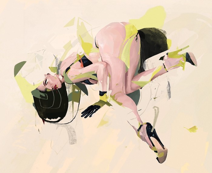 O trabalho de ilustração de Tyson McAdoo é focado quase que totalmente em retratos femininos figurativos. Todos eles feitos de forma digital e que brincam um pouco com uma estética incompleta e fraturada que acho bem interessante. Além do tema meio fetishista que combina bastante com todo o visual desenvolvido pelo ilustrador. A estética de Tyson McAdoo equilibra uma abstração com realismo que cria uma energia de poder feminino. Uma energia que eleva as mulheres fraturadas de suas ilustrações a uma dominação que combina bastante com a temática fetish de muitos dos seus trabalhos.