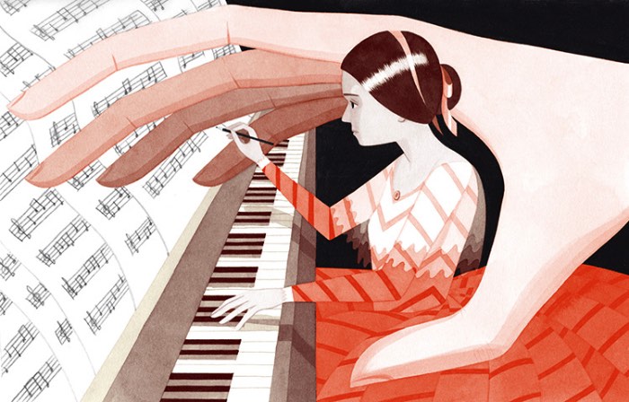 Eleni Kalorkoti é uma ilustradora escocesa que vive e trabalha em Londres. Ela estudou arte na Escola de Artes de Edimburgo e acabou se formando lá, em 2007, e, logo depois, foi estudar técnicas de impressão na Edinburgh Printmakers. Hoje em dia, seu trabalho é composto de ilustrações e imagens, criadas do sul de Londres com muito carinho e atenção aos detalhes.