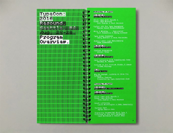 TypeCon 2016 foi o encontro anual da American Society of Typographic Aficionados, um dos maiores e mais significantes eventos de tipografia e design do calendário. Para o evento deste ano, o tema escolhido foi Resound e, com esse conceito em mente, o pessoal da agência britânica MuirMcNeil criou uma identidade visual bem interessante.