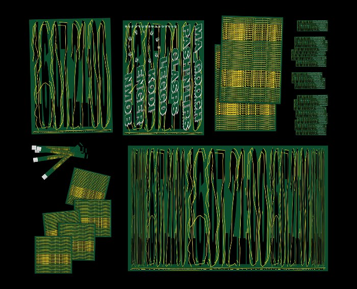 Anton Synytsia é um designer gráfico ucraniano que também trabalha produzindo uma série de festas de techno underground que são conhecidas como ??????. É ai que ele desenvolve seu melhor trabalho de design, repleto de um estilo bem experimental e uma tipografia bem interessante. 