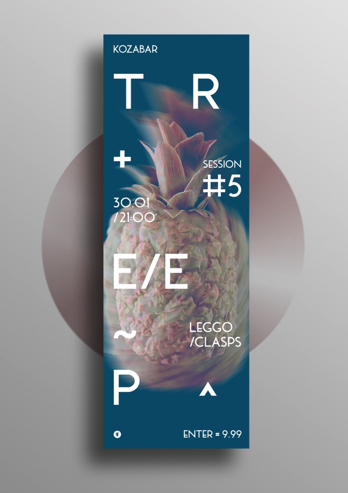 Anton Synytsia é um designer gráfico ucraniano que também trabalha produzindo uma série de festas de techno underground que são conhecidas como ??????. É ai que ele desenvolve seu melhor trabalho de design, repleto de um estilo bem experimental e uma tipografia bem interessante. 