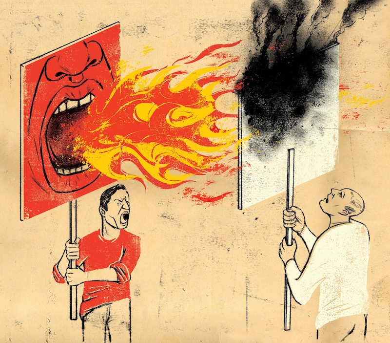 Até alguns dias atrás eu não conseguia conectar o nome de Edel Rodriguez com sua arte e suas ilustrações mas tudo isso mudou quando me deparei com a capa da revista alemã Der Spiegel mostrando um Donald Trump segurando a cabeça degolada da Estátua da Liberdade. Essa imagem teve tanto impacto aqui na minha cabeça que tive que pesquisar quem foi o responsável por isso. Foi assim que descobri o trabalho desse cubano que imigrou para os Estados Unidos quando tinha apenas nove anos de idade.