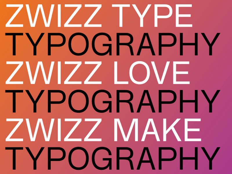Zwizz é o nome dessa fonte inspirada no design gráfico que vem da Suíça. A fonte é derivada da conhecida Radnika mas com finalizações horizontais e verticais que são bem similares ao que você veria em uma Helvetica. A forma com qual a tipografia aqui foi desenhada é propositalmente compacta e é perfeita para composições tipográficas em espaços pequenos. Um problema que muitos designers sabem muito bem como enfrentar.