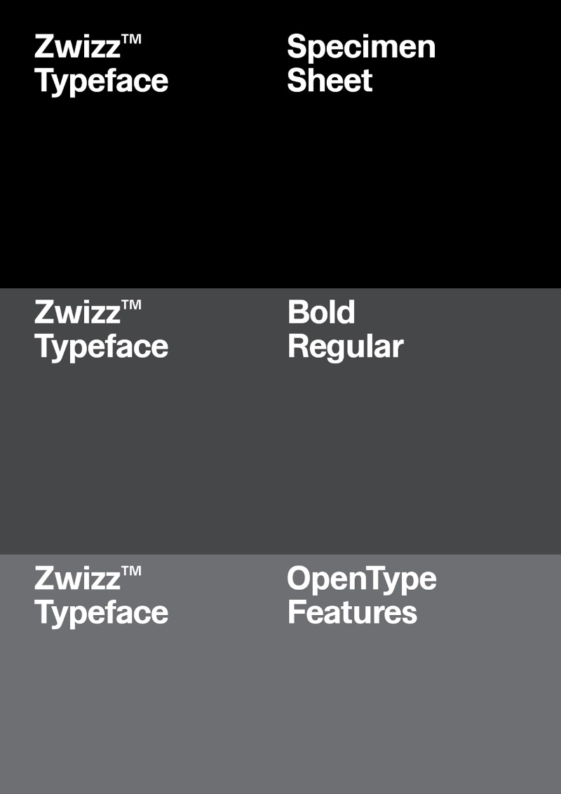 Zwizz é o nome dessa fonte inspirada no design gráfico que vem da Suíça. A fonte é derivada da conhecida Radnika mas com finalizações horizontais e verticais que são bem similares ao que você veria em uma Helvetica. A forma com qual a tipografia aqui foi desenhada é propositalmente compacta e é perfeita para composições tipográficas em espaços pequenos. Um problema que muitos designers sabem muito bem como enfrentar.