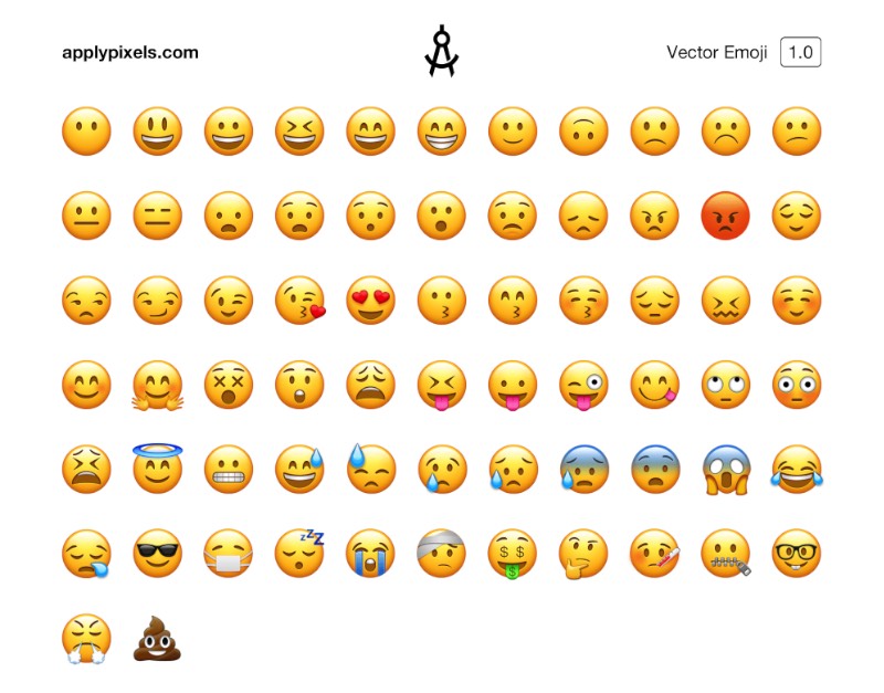 Nos últimos meses, tenho trabalhado com alguns projetos de social media e todos eles demandam a presença de emojis. Mas, não são todos os softwares gráficos que aceitam que você copie e cole emojis. Foi por isso mesmo que eu fiquei mais do que feliz quando me deparei com essa lista de emojis em vetor para download gratuito. 