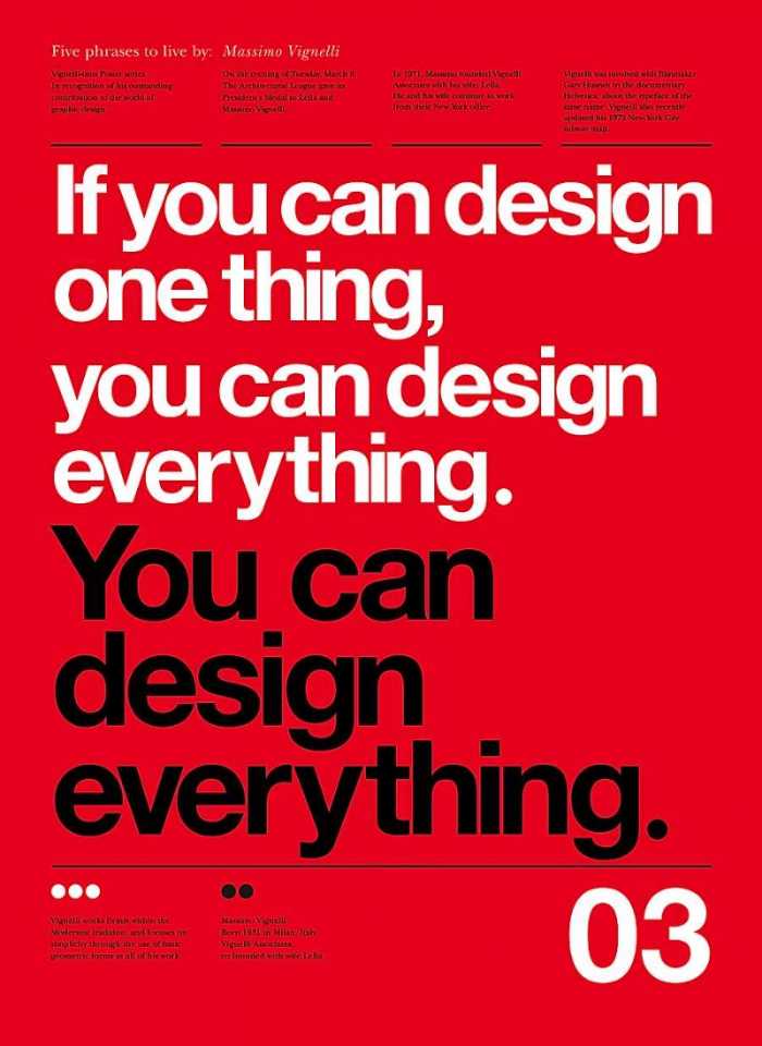 Quando li o Design in Tech Report do John Maeda há algumas semanas, fiquei me questionando sobre um título que vi por lá que pareceu muito próximo daquilo que faço hoje em dia. Esse título é o dia Computational Designer. E, por mais que eu goste do conceito por trás dele, fico imaginando se não estamos complicando tudo. Afinal, baseado nas palavras de Massimo Vignelli: Se você pode fazer o design de uma coisa, você pode fazer o design de tudo. Livre tradução de "If you can design one thing, you can design everything.”