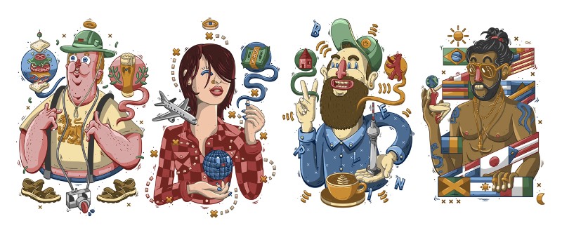 DXTR é um ilustrador alemão baseado em Berlim que, parece, ter desenvolvido seu estilo de ilustração direto da arte de rua que vemos pelas ruas da capital da Alemanha. Descobri o portfólio dele ao me deparar com algumas de suas ilustrações desenvolvidas em 2016, para clientes como Wacom, ESPN e Patagonia. Abaixo, você pode ver o porquê que eu gostei tanto do que ele faz.