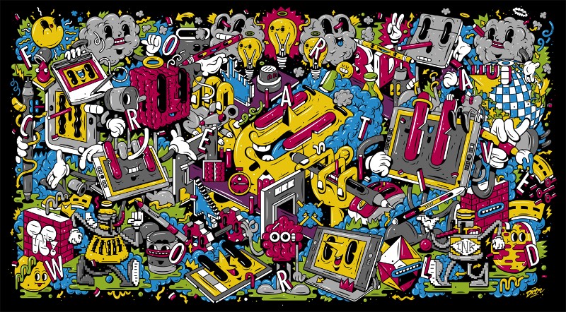 DXTR é um ilustrador alemão baseado em Berlim que, parece, ter desenvolvido seu estilo de ilustração direto da arte de rua que vemos pelas ruas da capital da Alemanha. Descobri o portfólio dele ao me deparar com algumas de suas ilustrações desenvolvidas em 2016, para clientes como Wacom, ESPN e Patagonia. Abaixo, você pode ver o porquê que eu gostei tanto do que ele faz.