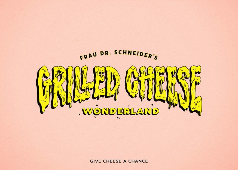 Algumas vezes eu me deparo com trabalhos bem interessantes feitos para pequenos clientes. Foi isso o pessoal do We are Büro Büro criou para o Frau Dr. Schneider’s Grilled Cheese Wonderland, um food truck que faz um dos mais bonitos queijos grelhados que eu já vi na vida. A identidade visual que foi desenvolvida é bem criativa e me lembrou alguns desenhos que era feitos para marcas de skate quando eu estava crescendo. Ou seja, não tem como não achar fenomenal.