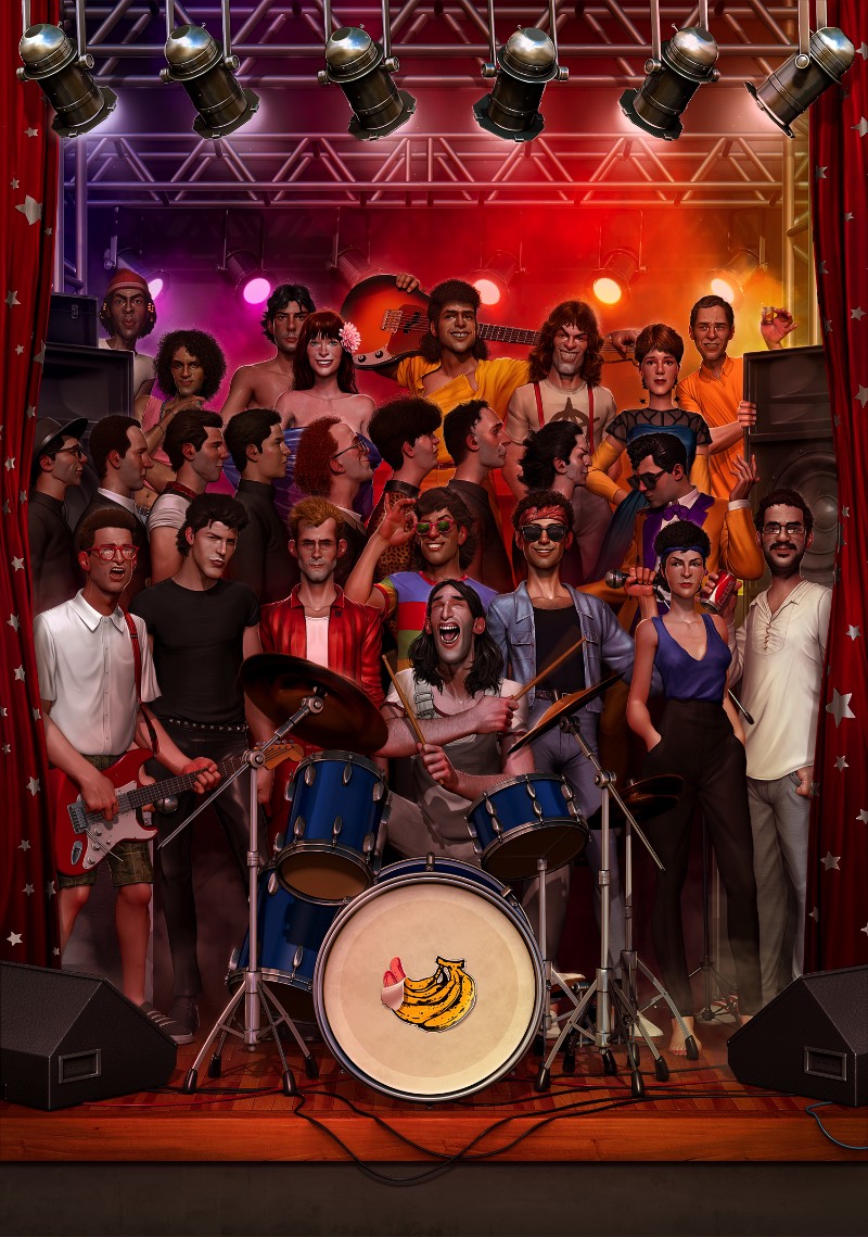 O cenário do rock no Brasil sempre foi algo bem colorido, principalmente nos anos oitenta quando tudo ainda estava sendo criado e ninguém sabia direito o que era possível e as regras estavam sendo escritas. Foi esse o tópico que o ilustrador conhecido como Lambuja teve que ilustrar para o livro Guia Politicamente Incorreto dos Anos 80 pelo Rock, uma enciclopédia de curiosidades incluindo os maiores roqueiros dos anos oitenta, escrito pelo Lobão.