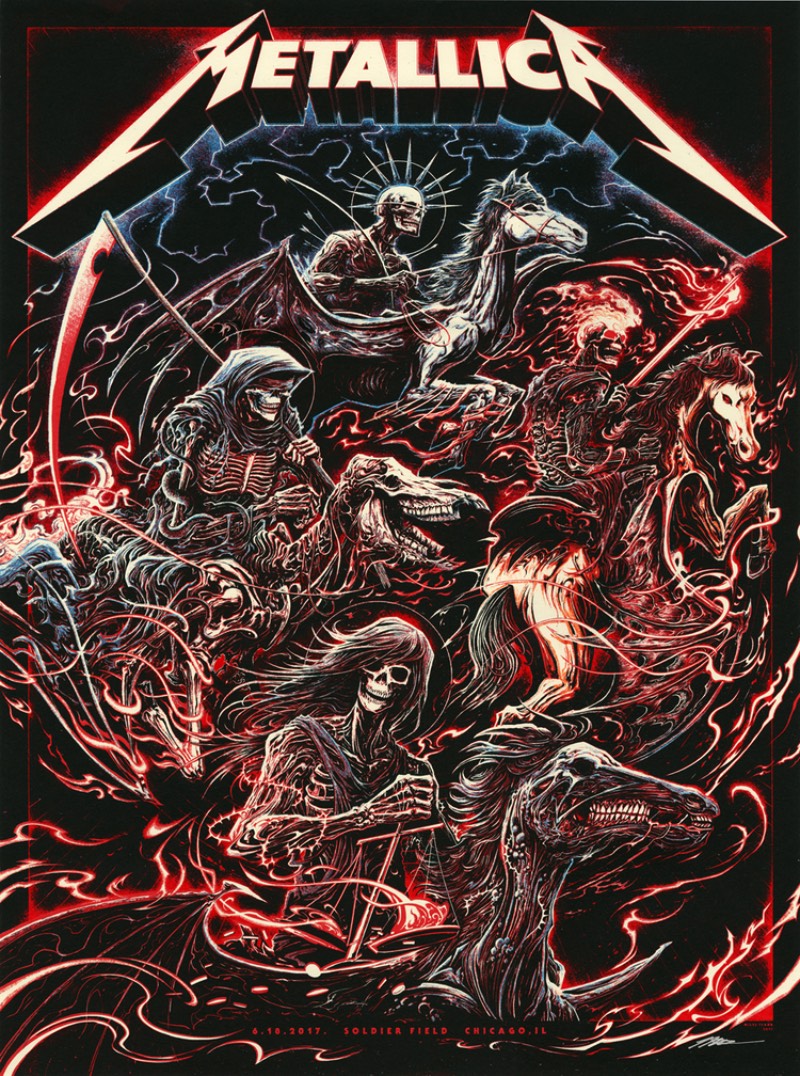 Para muitos artistas e ilustradores, o trabalho que eles criam são uma forma única de se expressar e de se conectar com um mundo inteiro. Acredito que isso deve ser umas das muitas coisas que Miles Tsang faz com seu belíssimo trabalho. Esse ilustrador canadense, baseado em Toronto, cria posters para shows desde 2008 com traços psicodélicos, atmosferas intensas e uma forma mais do que detalhada de retratar personagens diferentes. Seu trabalho é fora do comum e já ilustrou posters para Nine Inch Nails, Foo Fighters, Dave Matthews Band e muitos outros.